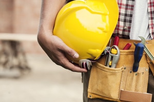 Man holding hardhat