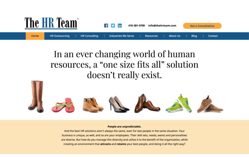 home page