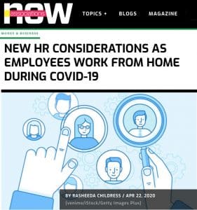 Associations Now - HR Considerations Employee Work from Home Covid-19