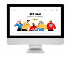 Our team mock up on website