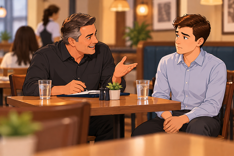 Awkward Interview Over Dinner